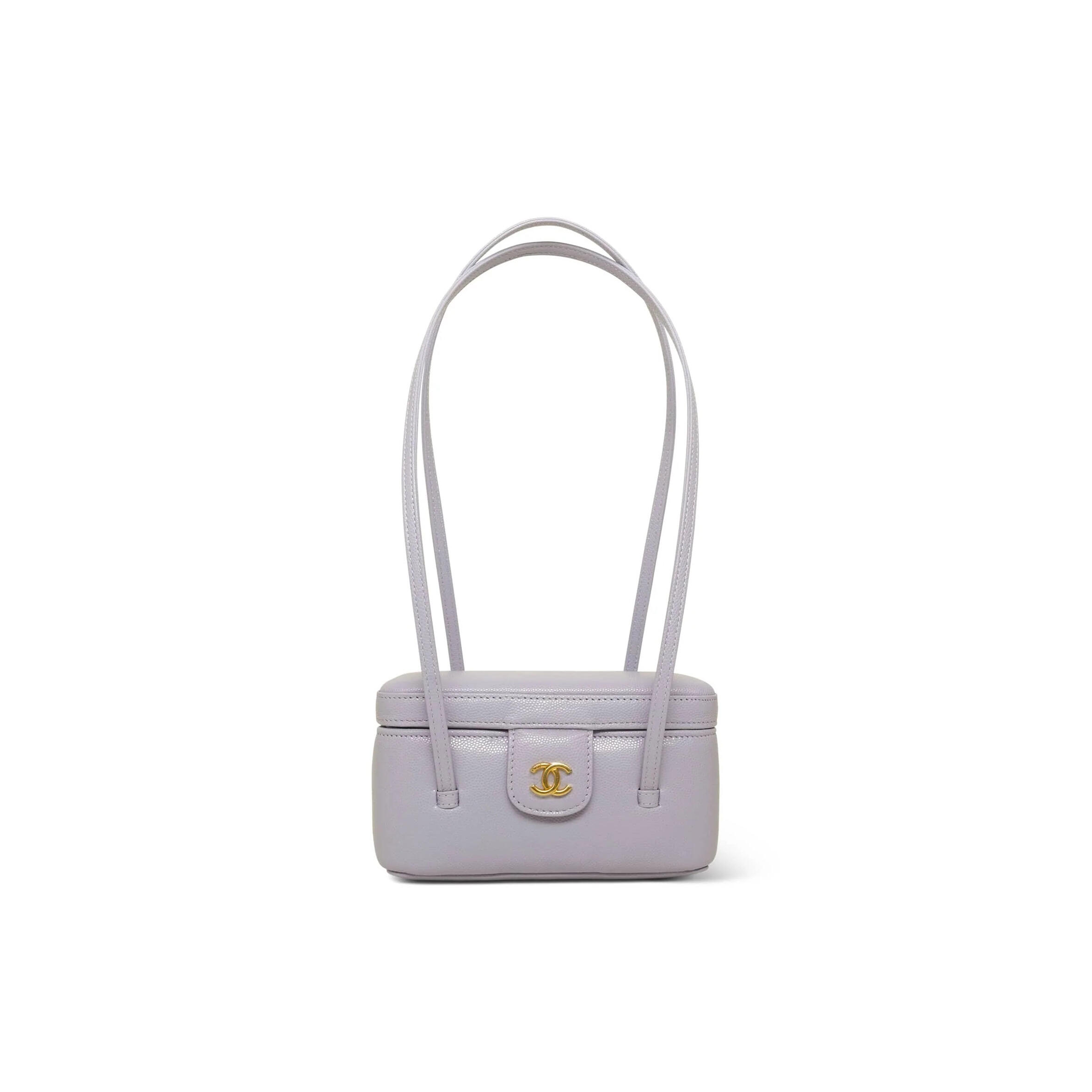 CHANEL MASTER SHINY CAVIAR PREPPY COCO LONG VANITY WITH STRAP (17*10*8cm)